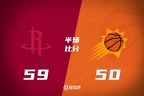 火箭半场领先太阳9分 阿门12+3+5 谢泼德6中1 狄龙13分 布克9分