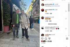 两位传奇！马尔蒂尼社媒晒与维耶里合照：友谊