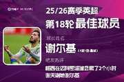 直播吧X咪咕体育|英超第18轮MVP:谢尔基!曼城球员连续3轮当选