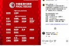 省港杯次回合中国香港队名单:孙铭谦、梁诺恒、劳烈斯领衔