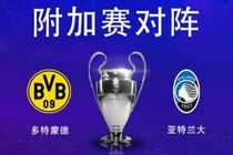 欧冠淘汰赛附加赛对阵：亚特兰大vs多特蒙德，亚特兰大先客后主