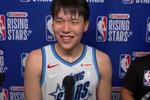 杨瀚森表示想亲约基奇 翻译害羞了?被小杨当场批评