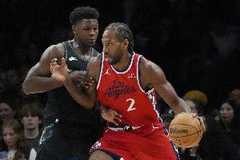 快船VS森林狼首发：加兰联手伦纳德出战 爱德华兹率全主力对敌