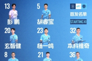 ?深圳新鹏城客战重庆铜梁龙首发阵容出炉!
